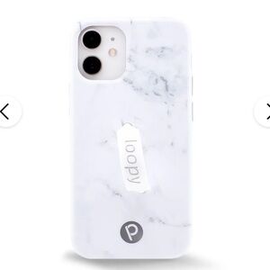 White Marble Loopy case for iPhone 12 mini